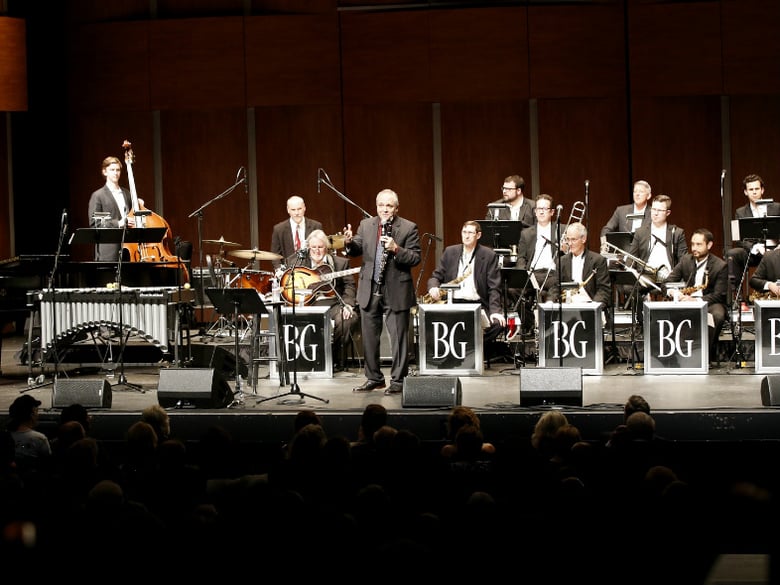 Clarinetist Ken Peplowski leads the Sacramento Jazz Orchestra in a tribute to Benny Goodman at the Harris Center in Folsom on Friday, January 19th, 2018.